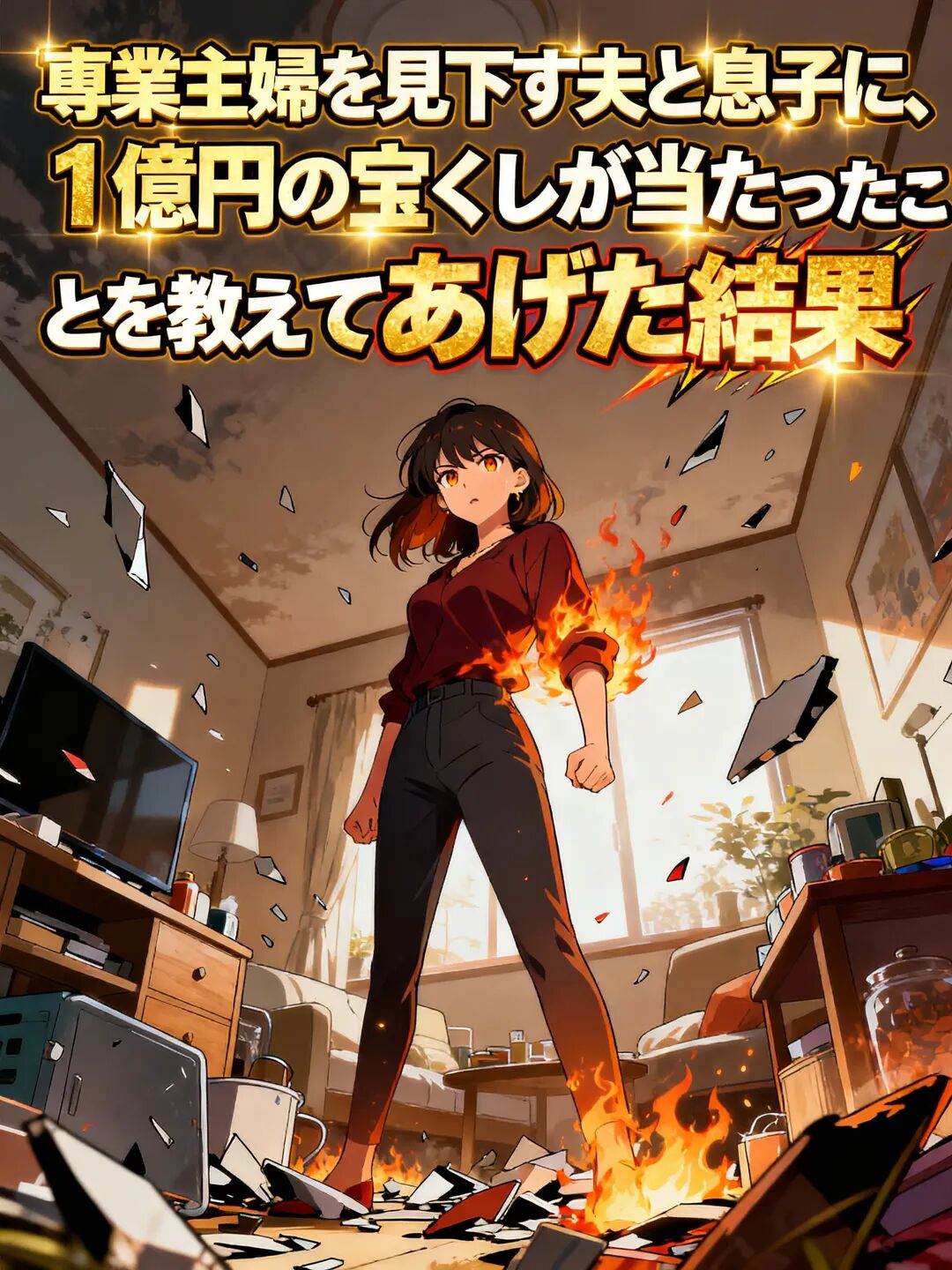 専業主婦を見下す夫と息子に、1億円の宝くじが当たったことを教えてあげた結果