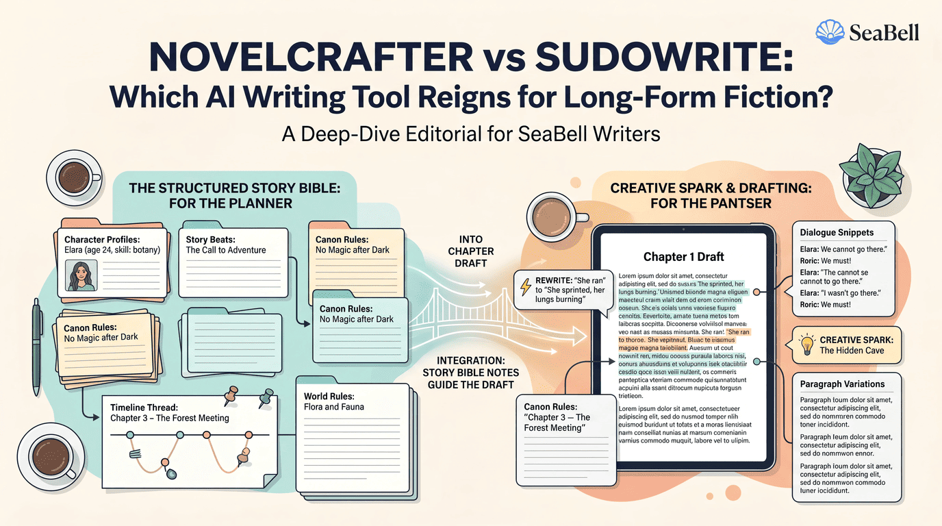 Novelcrafter vs Sudowrite: Story Memory or Drafting?