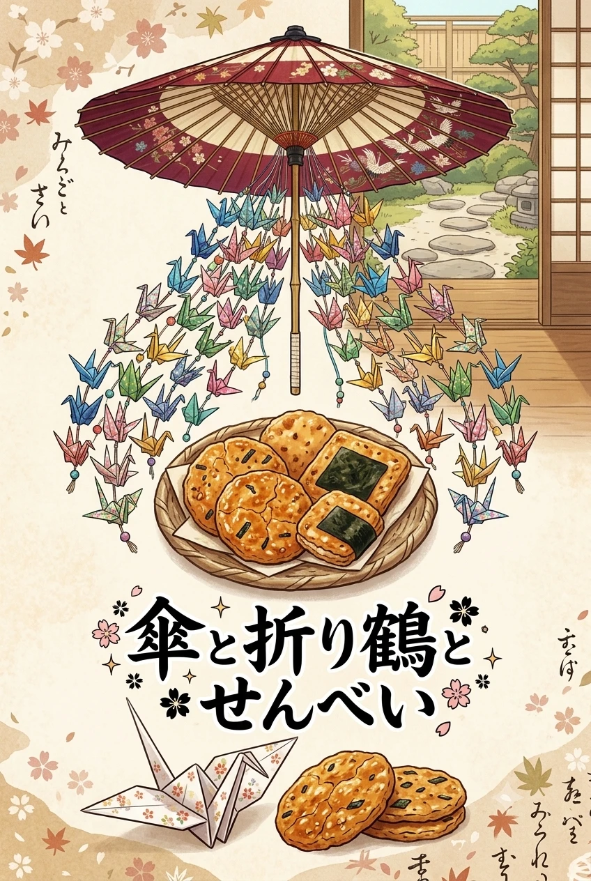 傘と折り鶴とせんべい-“ナビゲーター企画 #33:「現実 - 日々の営み」”応募作品